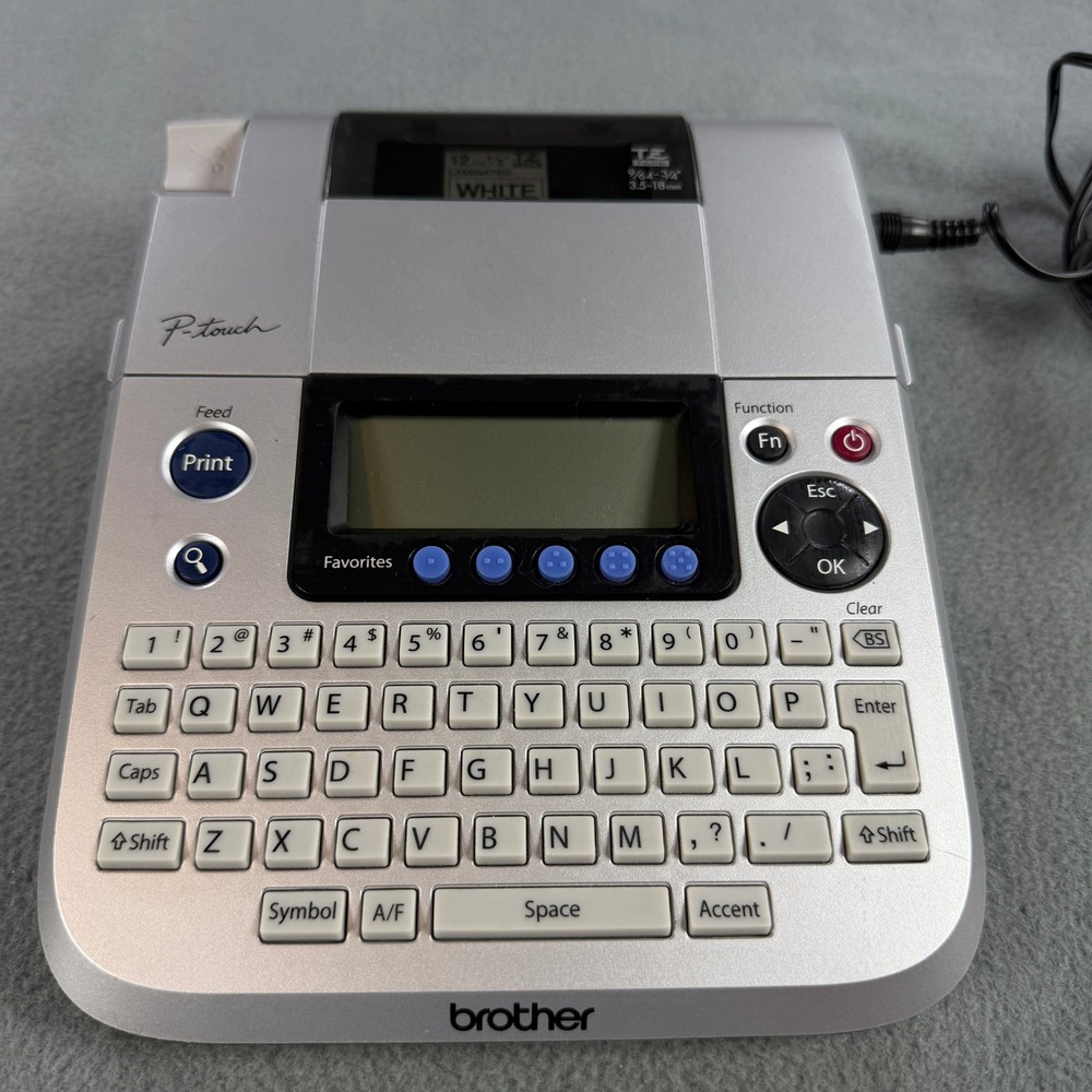 Brother P-Touch PT-1830 Desktop Label Maker Silver Black with AC Power Adapter